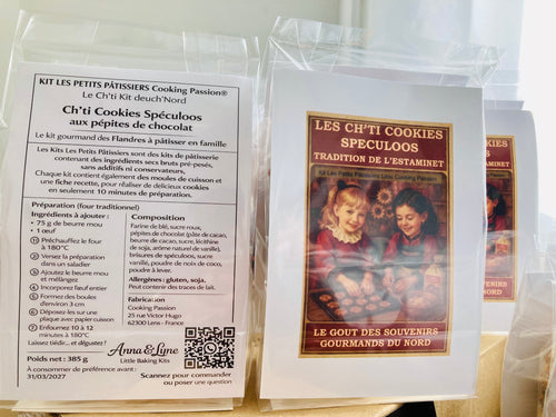 Kit Ch’ti Cookies Spéculoos Pépites de Chocolat | Anna & Lyne - Edition limitée vintage - Souvenir gourmand des Flandres